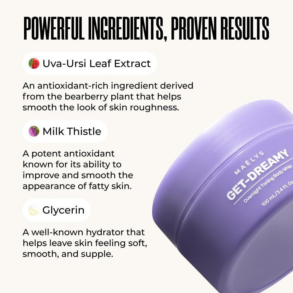 Overnight Toning Whip with Lavender - Firm and Smooth Skin While You Sleep