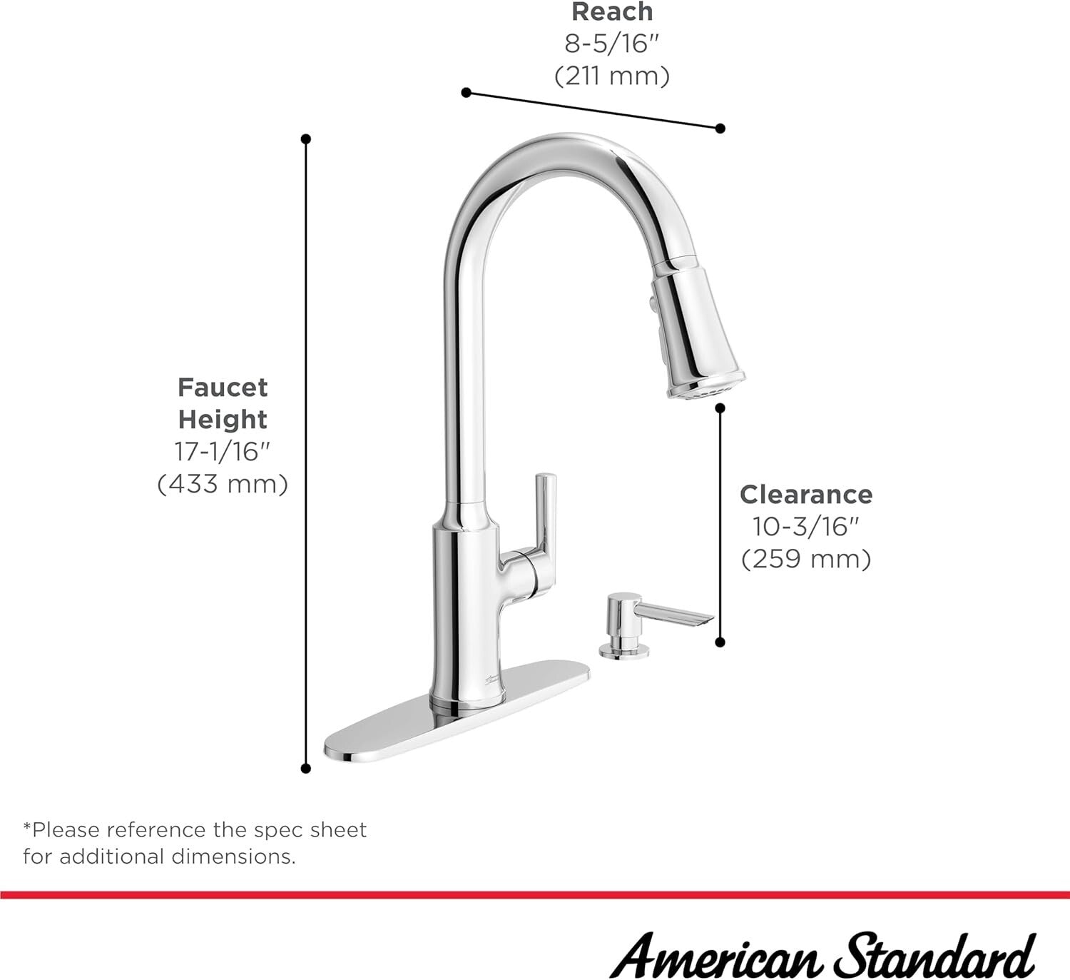 Durable 1-Hole Kitchen Faucet with Retractable Sprayer - Elegant Stainless Steel