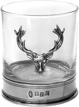 Load image into Gallery viewer, Stylish 11oz Whisky Glass with Reusable Stag Head Design - Handcrafted Elegance