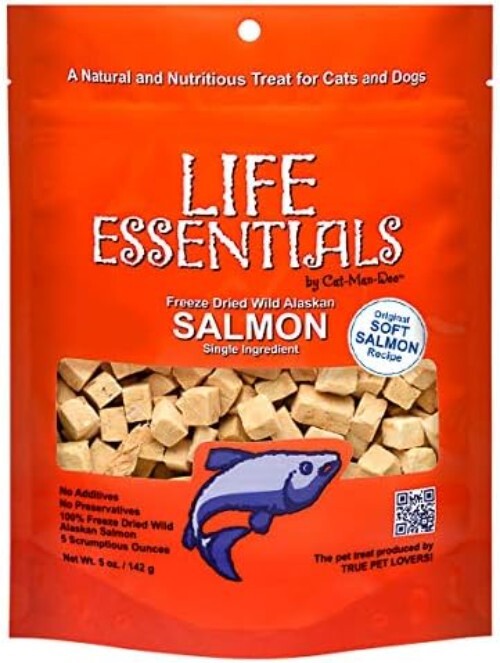 Grain-Free Freeze-Dried Salmon Treats - 5 Ounces (3-Pack) for Cats & Dogs