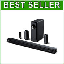 Load image into Gallery viewer, Immersive 5.1-Ch Speaker System with Wireless Subwoofer &amp; Smart Remote Control