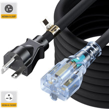 Load image into Gallery viewer, 25-Feet / 7.65M Heavy Duty 20 Amp Nema 6-20P Extension Cord with Indicator Light