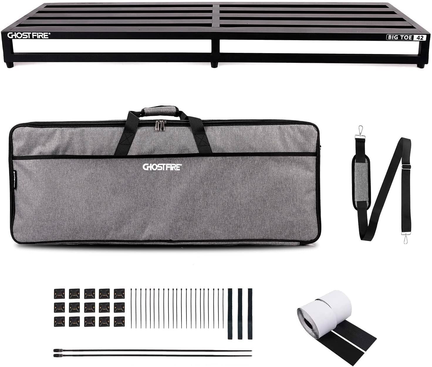 Musician's Dream: V-Big Toe Lightweight Pedal Board with Carry Bag Included