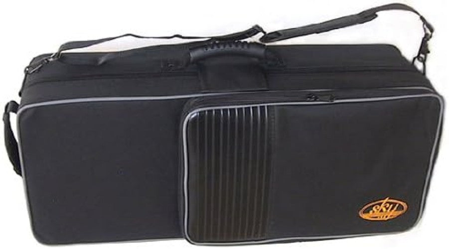Backpackable Alto Saxophone Case with Protective Foam and Stylish Black Canvas