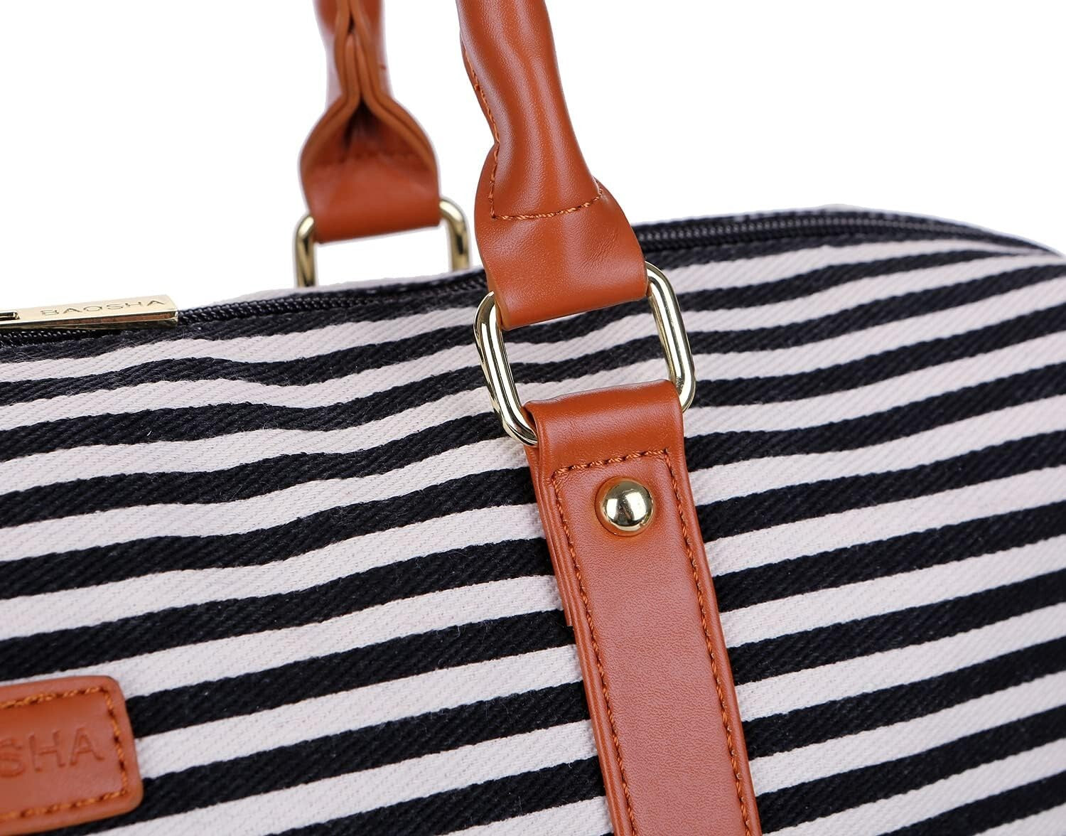 Stylish Women's Fitted Canvas Travel Bag - 16x12x8 Inches, Lifetime Guarantee