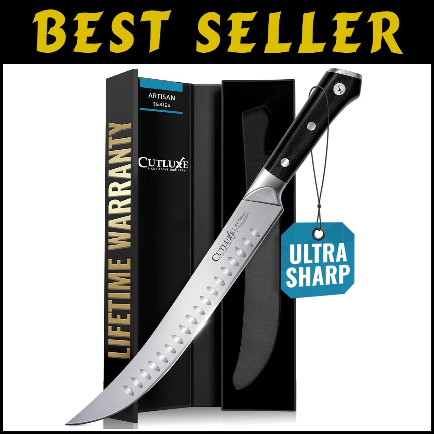 Artisan 10" Cimeter Butcher Knife - Razor Sharp High Carbon Steel Precision