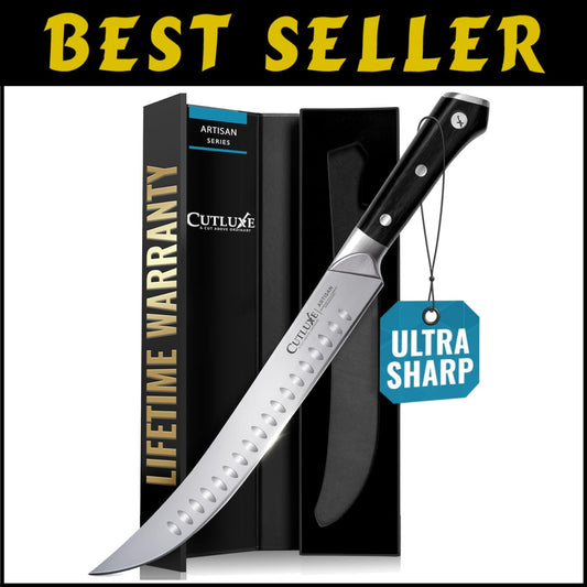 Artisan 10" Cimeter Butcher Knife - Razor Sharp High Carbon Steel Precision