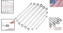 Load image into Gallery viewer, Heavy-Duty 8-Piece Double Box End Wrench Set - Polished Chrome Vanadium Finish