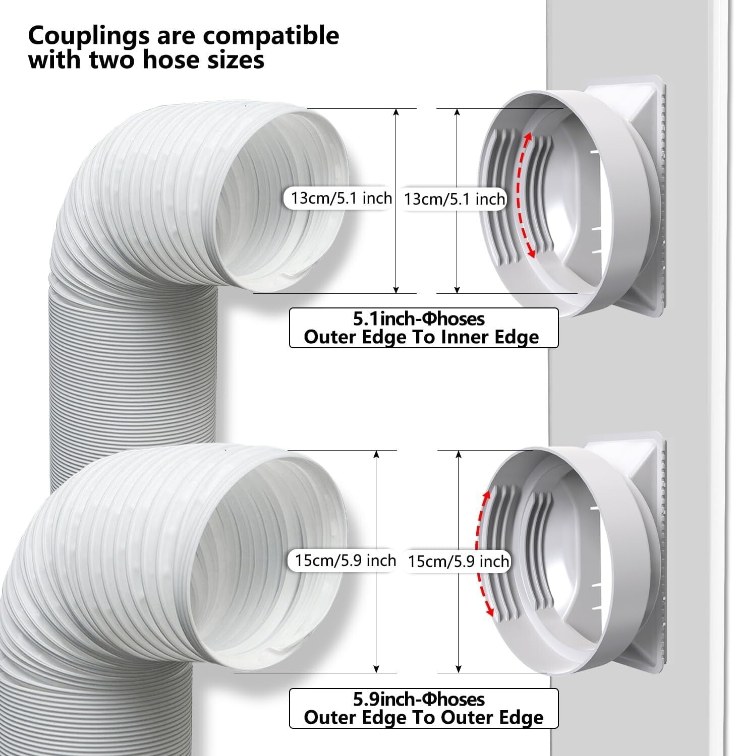 95" Sliding Door AC Vent Kit with Security Lock & Weather Stripping Solution