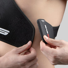 Load image into Gallery viewer, Adjustable Black Shoulder Support Brace with X-Strap for Rotator Cuff Recovery