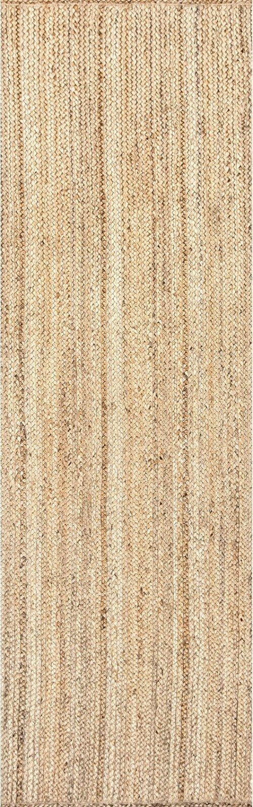 Durable 2x6 Natural Fiber Jute Runner Rug - Ideal for High Traffic Areas
