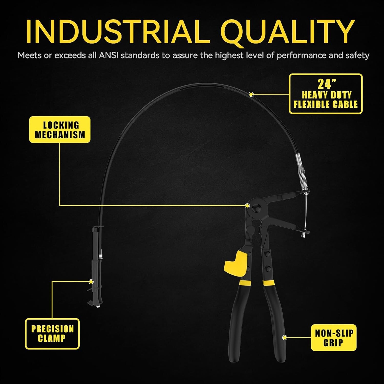 Durable Automotive 9-Piece Hose Clamp Tool Kit - Swivel Jaw & Clic-R Pliers