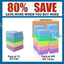Load image into Gallery viewer, Versatile 400 Pack Microfiber Cleaning Towels - Soft, Durable &amp; Eco-Friendly