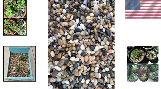 40 LBS Natural River Rock Stones – Decorative Polished Pebbles for Landscaping