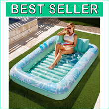 Load image into Gallery viewer, 85" X 57" XL Inflatable Tanning Tub Raft Float - Perfect for Summer Relaxation