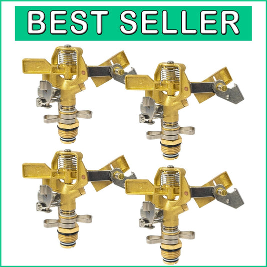 Adjustable 0-360 Degree Brass Impact Sprinkler - Perfect for Large Garden Spaces
