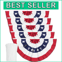 Load image into Gallery viewer, UV-Resistant 3x6 FT American Bunting Flag - Perfect for Memorial Day Festivities