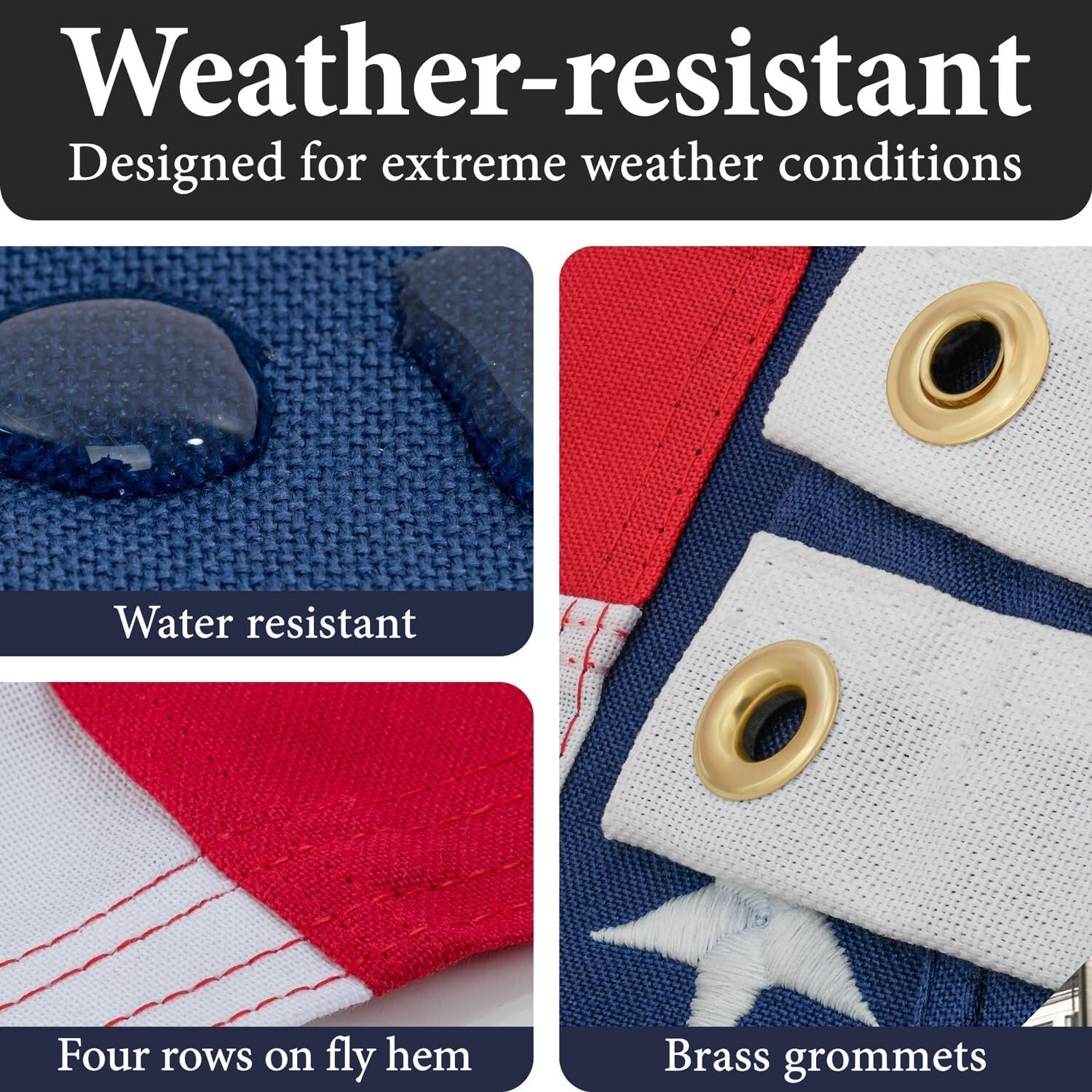 FMAA Certified 3x5 Heavy Duty American Flag - Designed for Extreme Weather