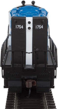 Load image into Gallery viewer, HO Scale EMD GP9M Model Train - Boston &amp; Maine Diesel in Blue/Black/White