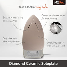Load image into Gallery viewer, Compact Dual Voltage Steam Iron with Diamond Ceramic Soleplate - 45 Sec Heat-Up