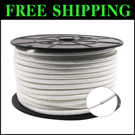 100 Feet Steel Core Flag Line with UV Resistance - Premium Weatherproof Rope