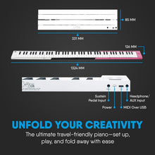 Load image into Gallery viewer, All-in-One 88 Key Folding Piano – Travel-Friendly with Powerful Battery &amp; Sounds