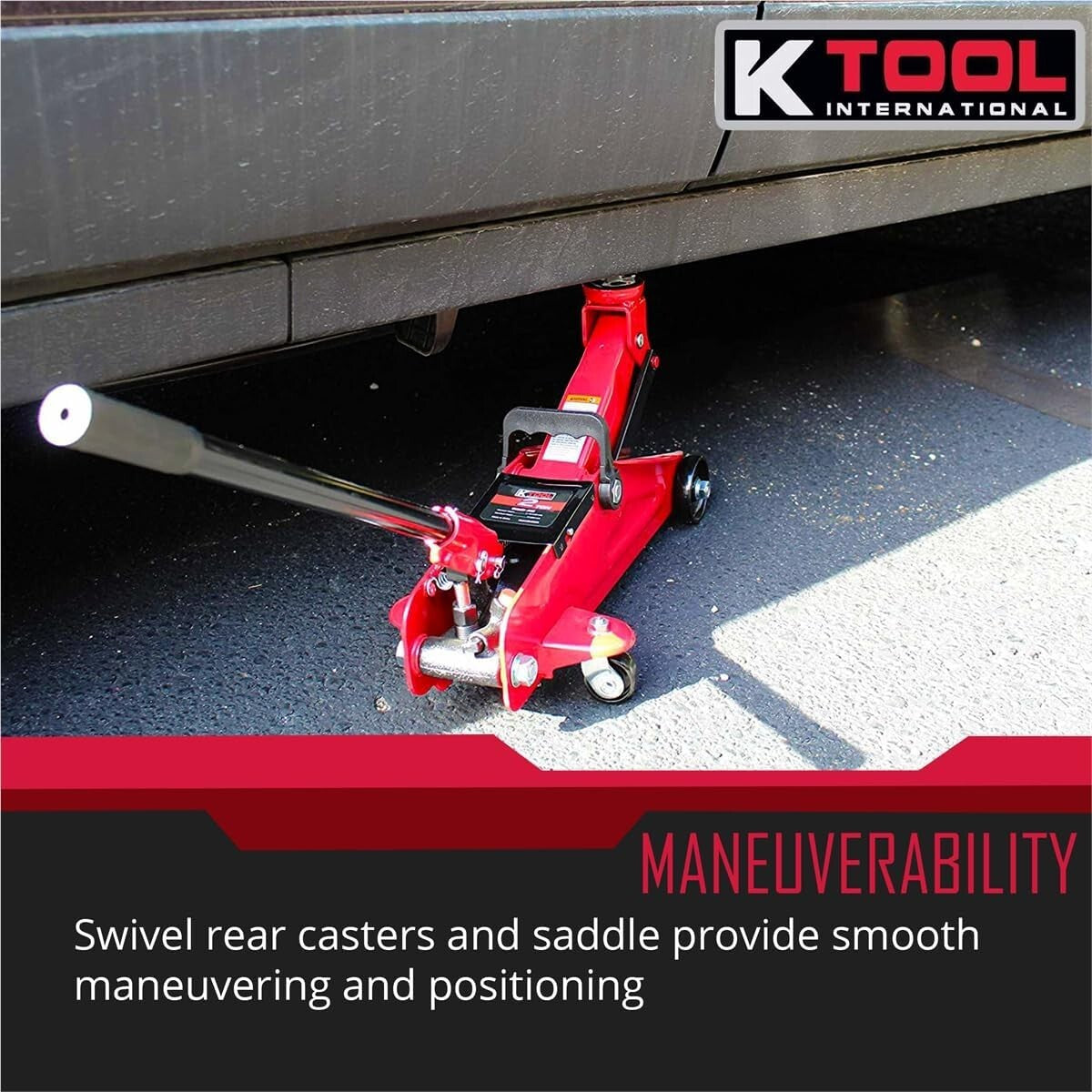 2 Ton Hydraulic Floor Jack - Compact Design for Easy Storage and Maneuverability