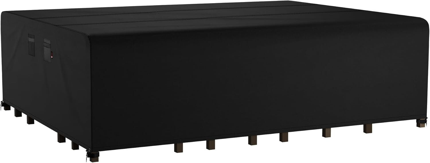 Heavy-Duty Waterproof Patio Furniture Cover - 128x64 inch Rectangular Protector