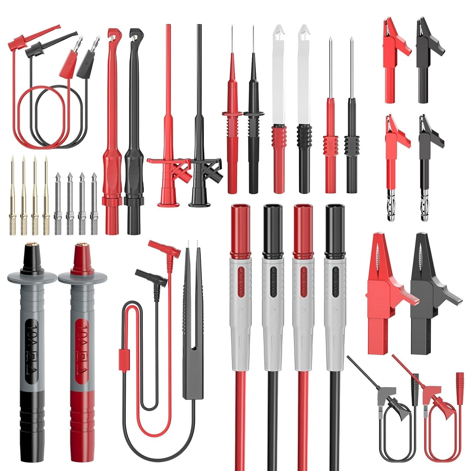 33PCS Premium Multimeter Test Leads Kit with Precision Probes & Alligator Clips
