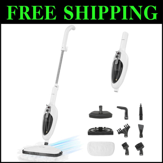 10-in-1 Detachable Steam Mop - Multi-Functional Cleaner for Chemical-Free Floors
