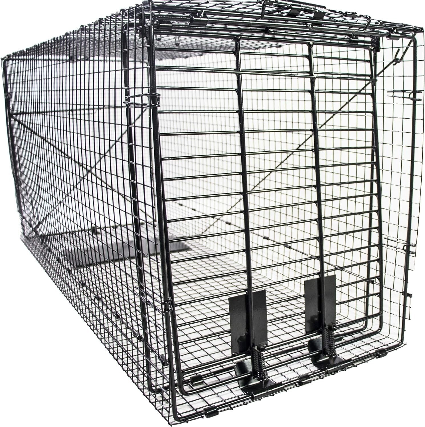 Durable 50 Inch Black Animal Trap - Capture Groundhogs, Coyotes Safely