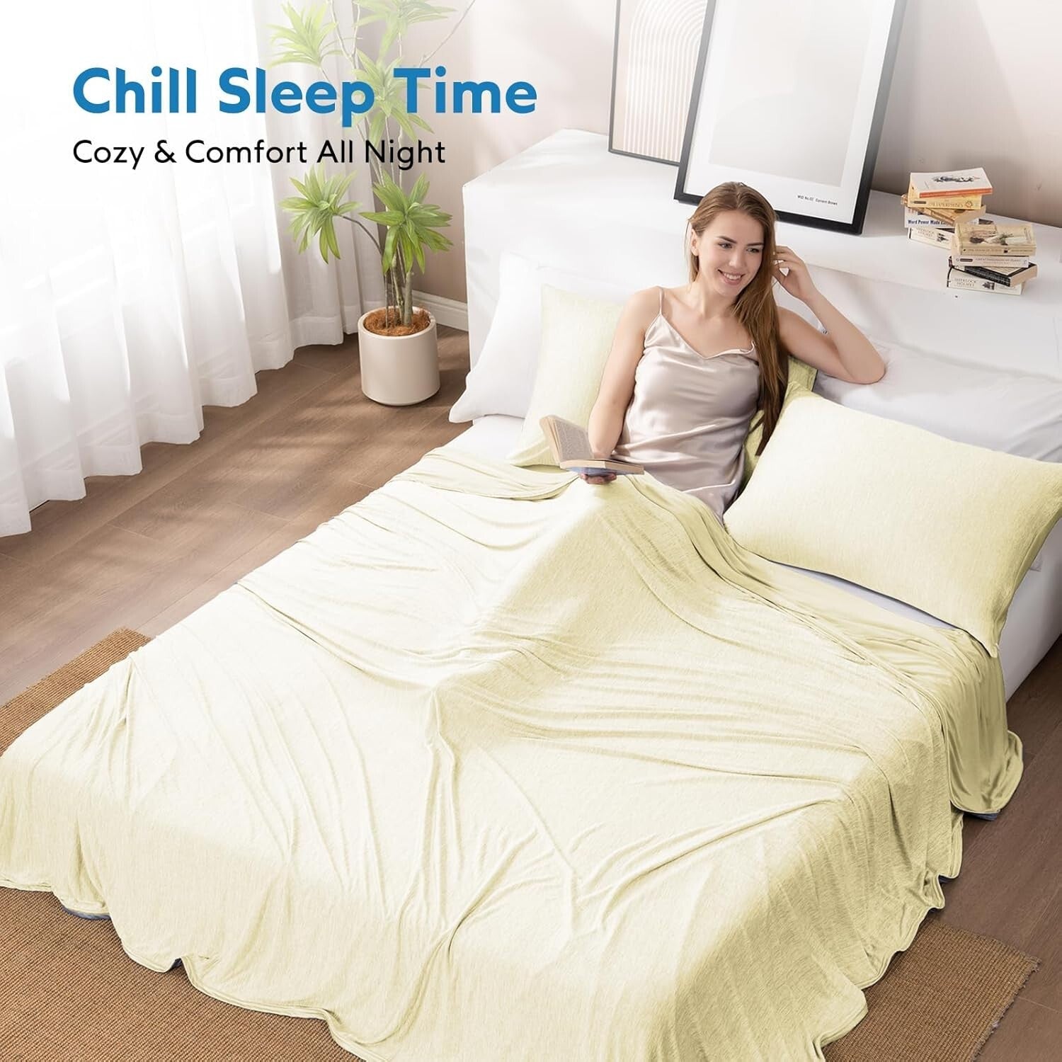 Summer-Ready Cooling Blanket - Stay Cool with Lightweight 90 x 90 Inch Comfort