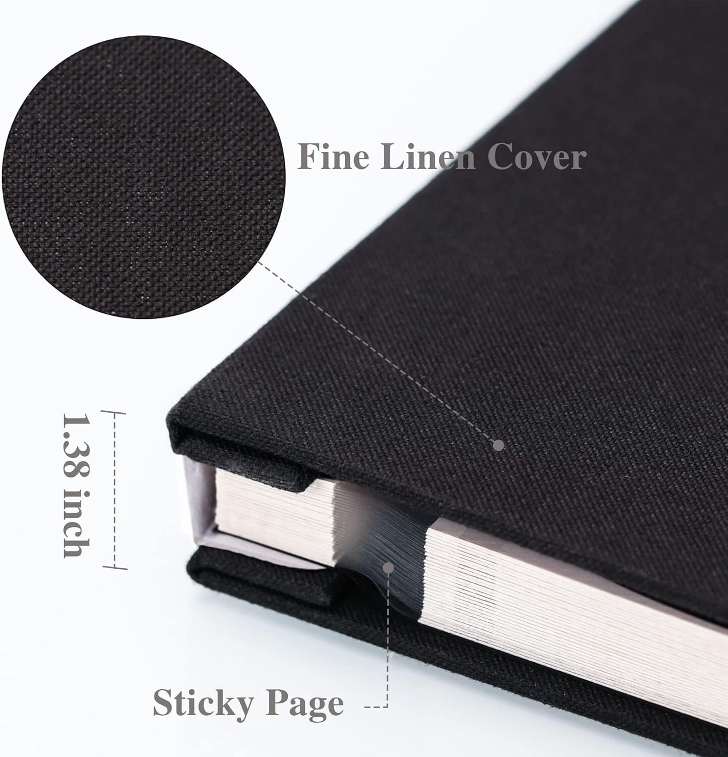 Durable Self-Adhesive Linen Photo Album - 60 Pages for Photographs and Keepsakes