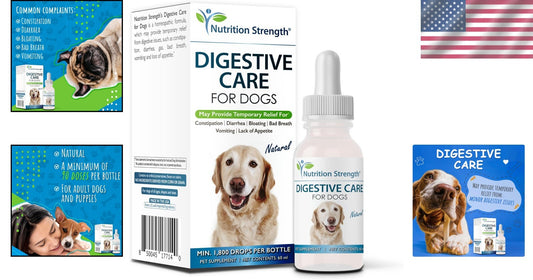 Premium Natural Dog Digestive Care - Relief for Bloating, Diarrhea & Bad Breath