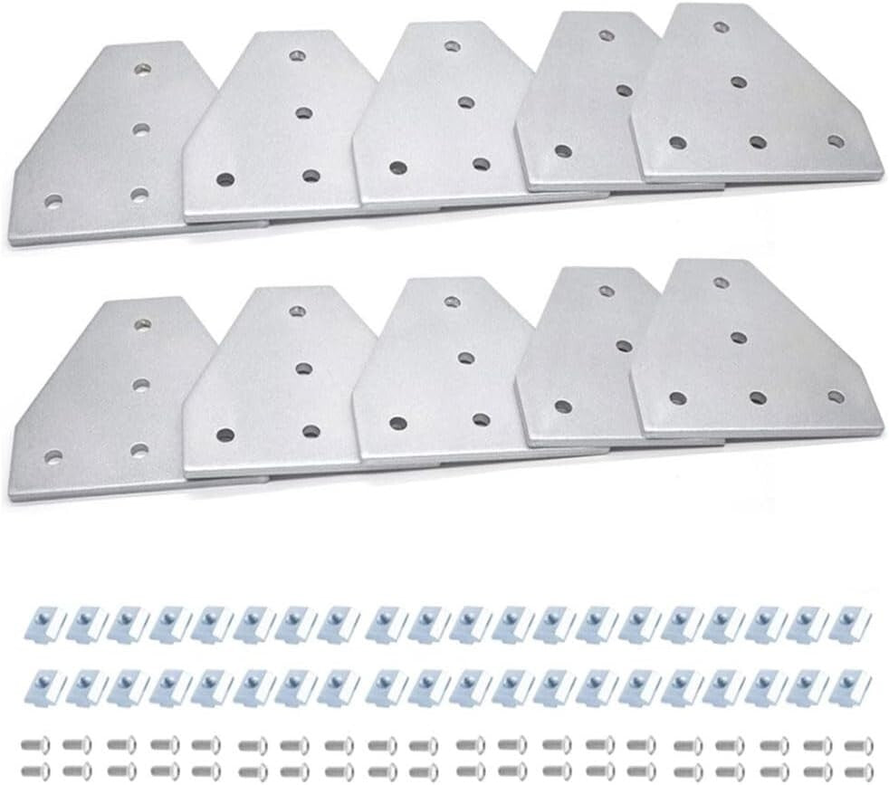 10pc Aluminum 4040 Corner Bracket T Joint Plate Connector for Stable Structures