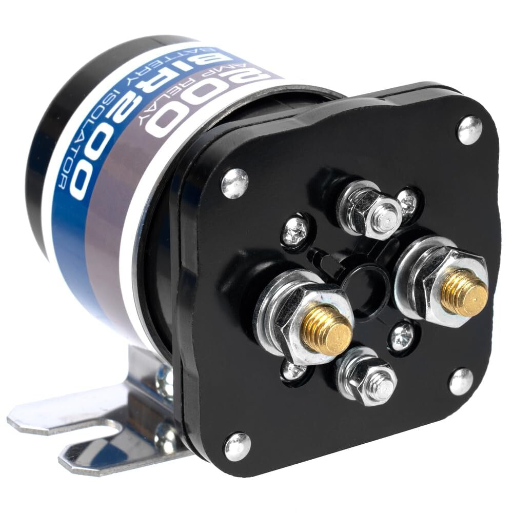 Efficient 200 AMP Battery Relay Isolator with Low Power Draw - Quick Install