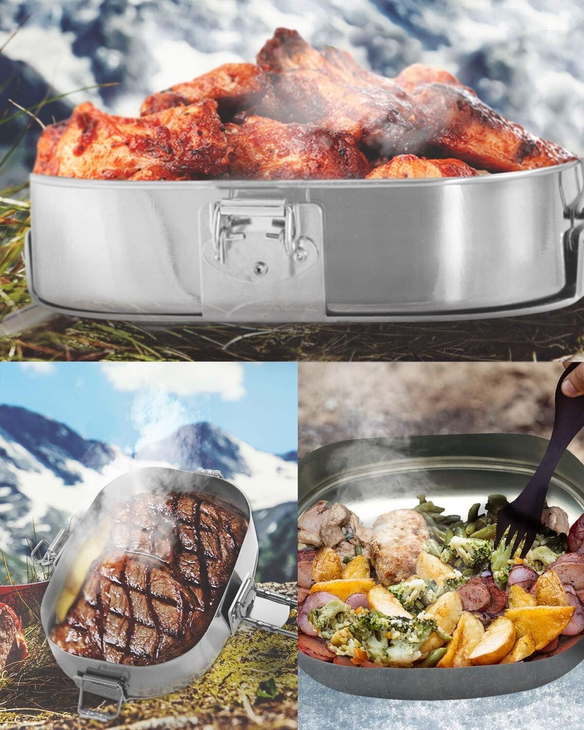 Enjoy Hot Camping Meals with MuffPot Exhaust Food Warmer for Outdoor Adventures