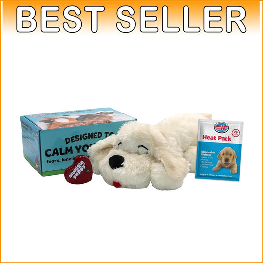 Snuggle Puppy Heartbeat Stuffed Toy - Calming Aid for Anxious Dogs in Golden