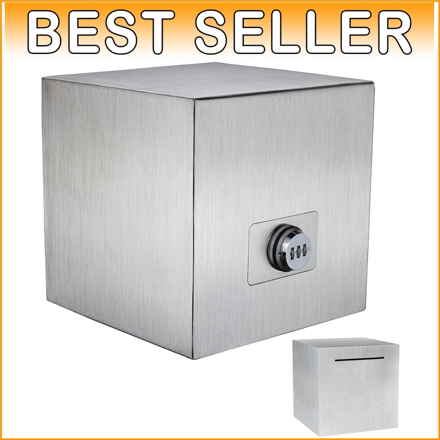 Customizable Stainless Steel Piggy Bank with Lock for Wedding & Vacation Goals