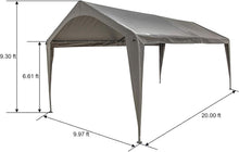 Load image into Gallery viewer, All-Weather 10x20 Feet Carport Replacement Top Canopy Cover - Easy Install