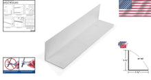 Load image into Gallery viewer, Versatile 1-1/2 Inch White Plastic Angle Moulding for Custom Displays, 3 Pack