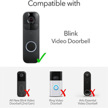 Load image into Gallery viewer, Sustainable Solar Charger &amp; Easy Install Mount for Blink Video Doorbell - Black