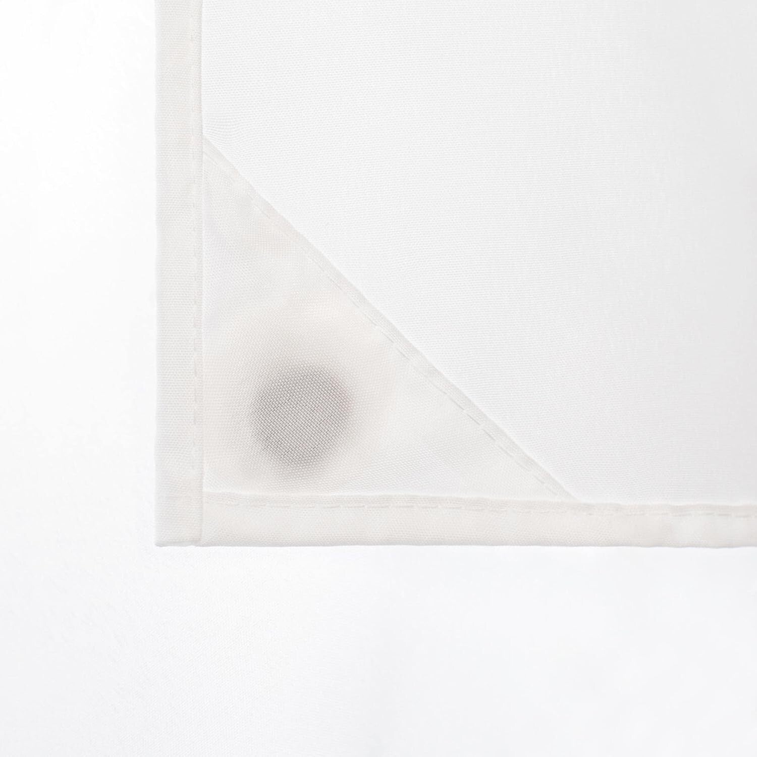 No Hooks Needed White Waffle Shower Curtain with Machine Washable Liner, 71 x 74