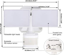 Load image into Gallery viewer, Bright 2800 Lumen Outdoor Motion Sensor Flood Lights - 4 Working Modes, 2-Pack