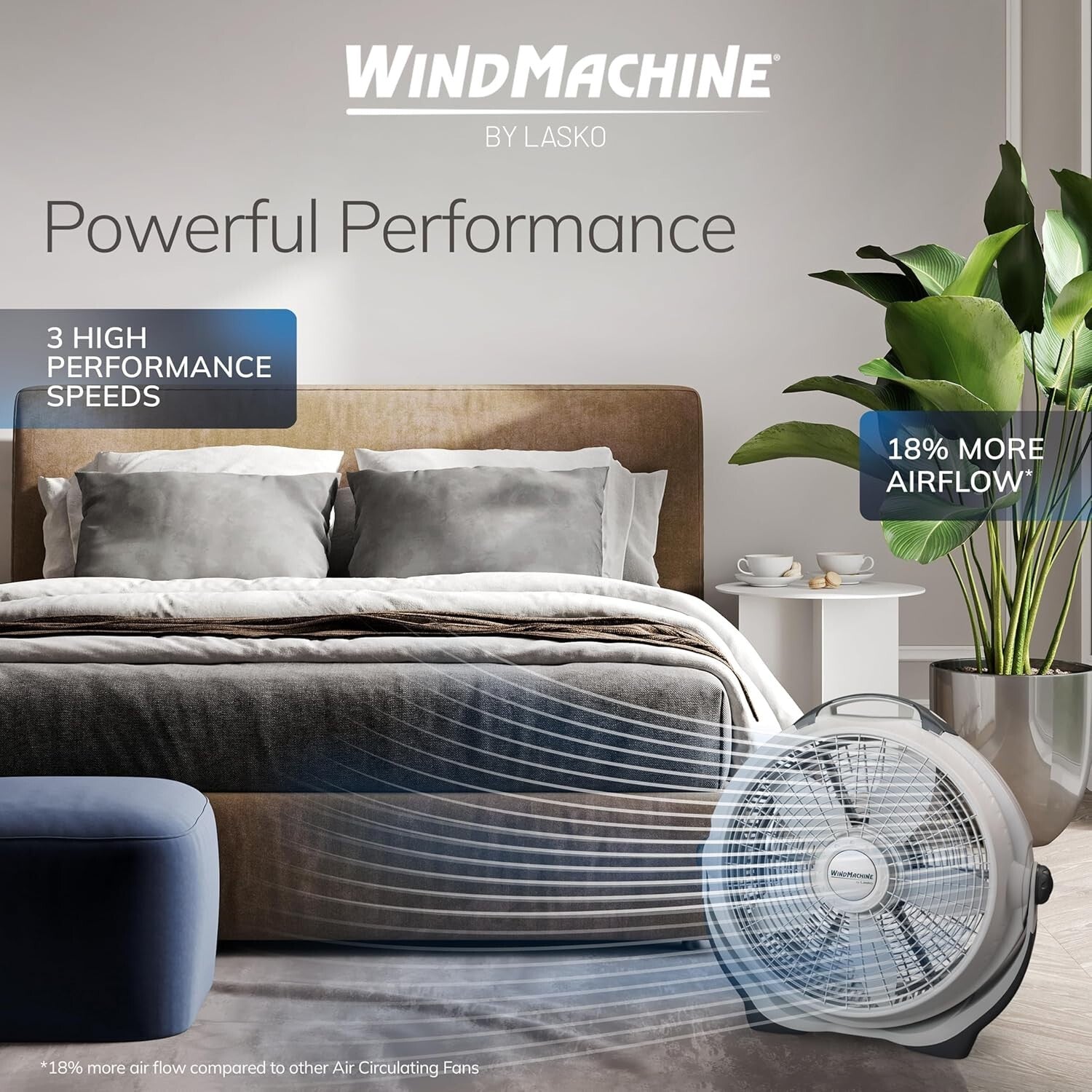Whisper-Quiet 20" Floor Fan with 3-Speed Settings - Ideal for Home and Office