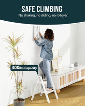 Load image into Gallery viewer, Lightweight Aluminum Foldable Step Ladder - 2 Step, Anti-Slip Safety Design