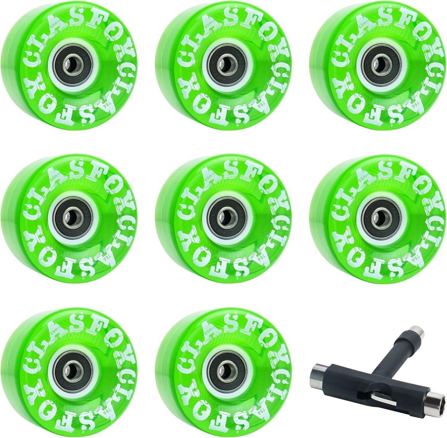 Durable 78A Indoor/Outdoor Roller Skate Wheels with High-Quality ABEC-9 Bearings
