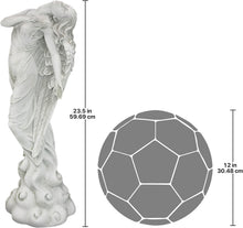 Load image into Gallery viewer, Exclusive Antique Stone Finish Angel Garden Statue - 6 lbs, Freestanding Art
