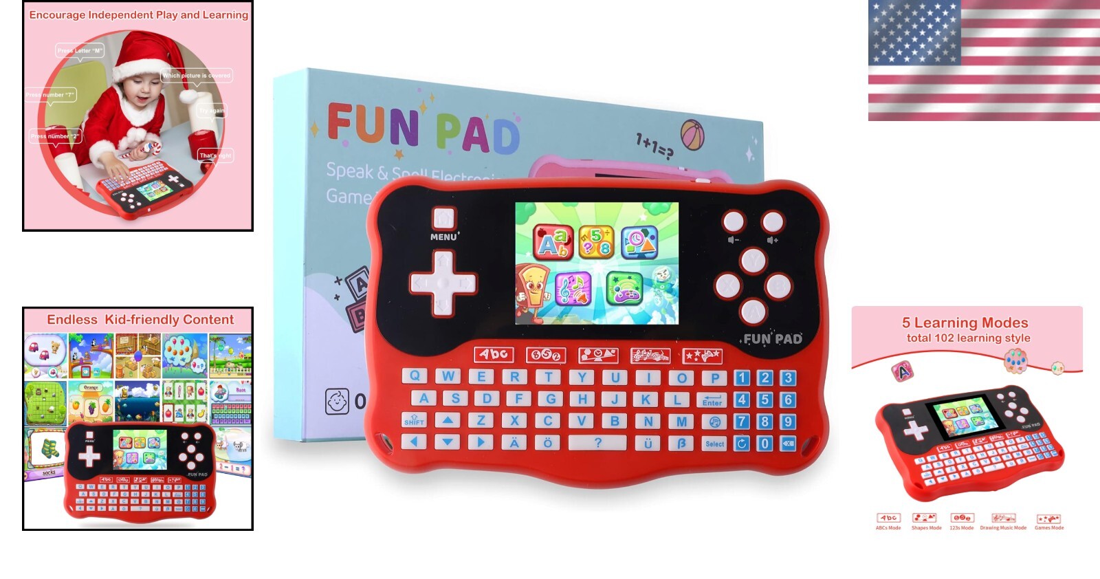 Interactive Educational Tablet for Kids - 102 Fun Learning Activities Ages 3-12
