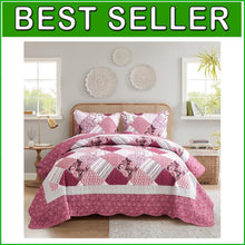 Load image into Gallery viewer, Elegant Floral King Bedspread Set - Lightweight &amp; Hypoallergenic, 3-Piece